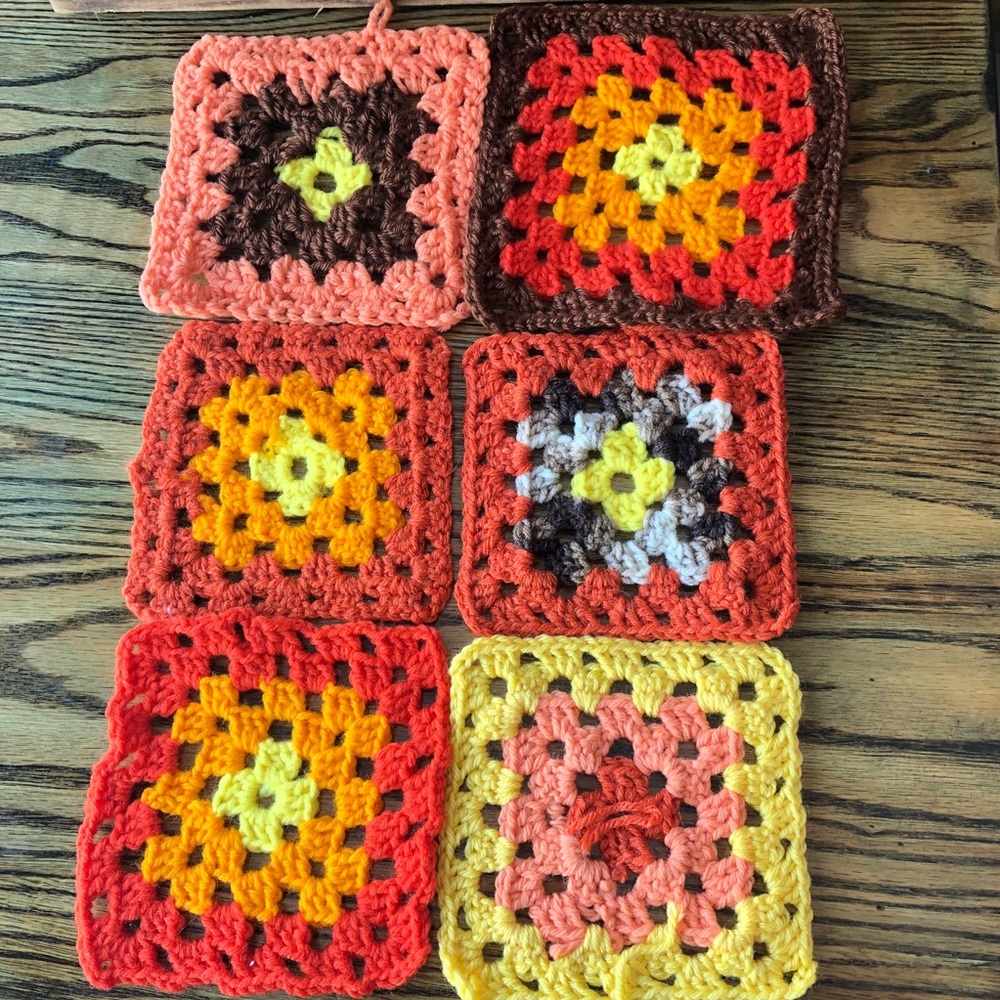 3/$15:(6) Crocheted Vintage Hot Pads